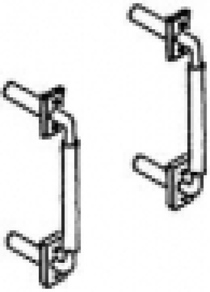 H0 Zurüstteil BS MS Griffstangen mit Flansch, St. 8x