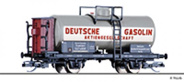 TT D DRG Kesselwagen mit Bremserhaus,  2A,  Ep.I,  " Gasolin ", etc..........................................................................................