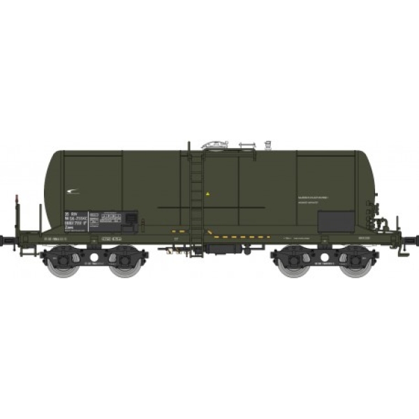 TT Bahnfahrzeug Kesselwagen Zaes ZSSK Cargo 2, 4A, Ep.VI, mind.R= 267mm, L= 113,5mm, grün