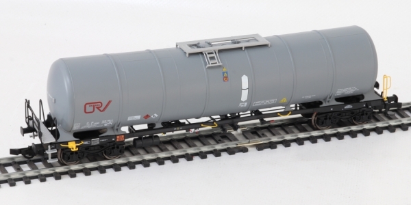 H0 Kesselwagen mit Bremserbühne, Zacns 98, ORV Jet- A1, 4A, Ep.VI, grau, etc.............................................