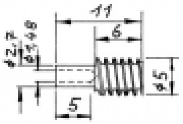 Ersatzteil Schnecke,  MS,  Bohr.1,48mm,  Länge 5,0mm,