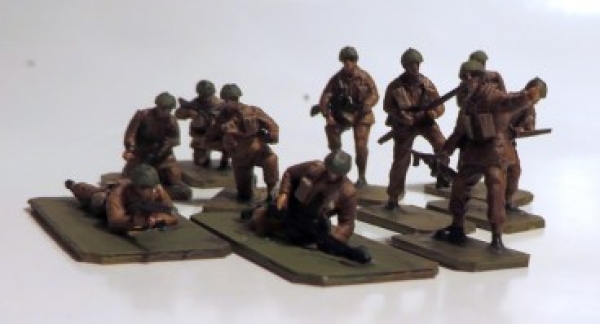 H0 mili Figuren GB Britische Fallschirmjäger, kämpfend, etc......................................................................................