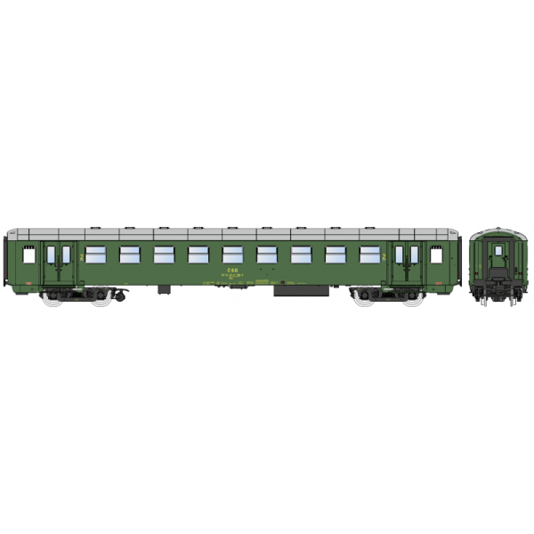 TT Bahnfahrzeuge CZ CSD Personenwagen Bai Praha 2 , 4A, Ep.IV, min R= 267, L= 193,5mm