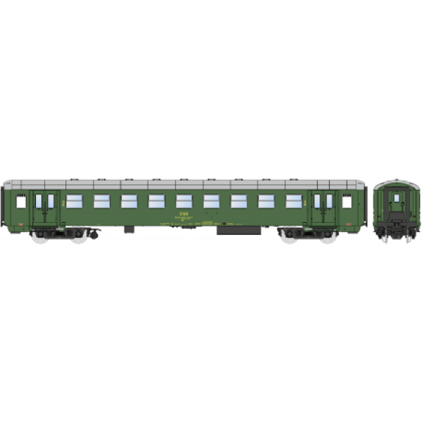 TT Bahnfahrzeuge CZ CSD Personenwagen Bai Praha, 4A, Ep.IV, min R= 267, L= 193,5mm