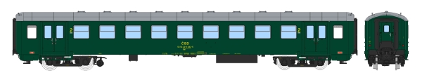 TT Bahnfahrzeuge CZ CSD Personenwagen Bai Brno 3, 4A, Ep.IV, min R= 267, L= 193,5mm - Kopie