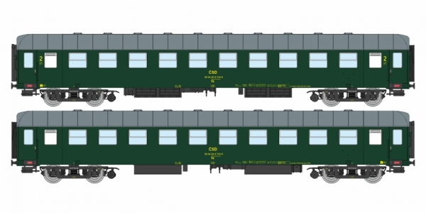H0 CZ CSD Personenwagen Bp Zdice 1, 4A, Ep.V, grün, L=267mm, etc.......................................