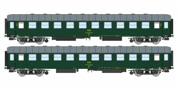 H0 CZ CSD Personenwagen Bp Zdice 2, 4A, Ep.V, grün, L=267mm, etc........................................