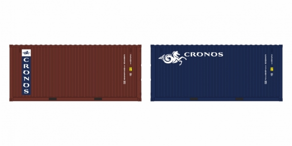 H0 Zurüstteile Container Set 2x, " Cronos Hnedy+ cronos Modry LC ", Ep.VI, etc....................................................