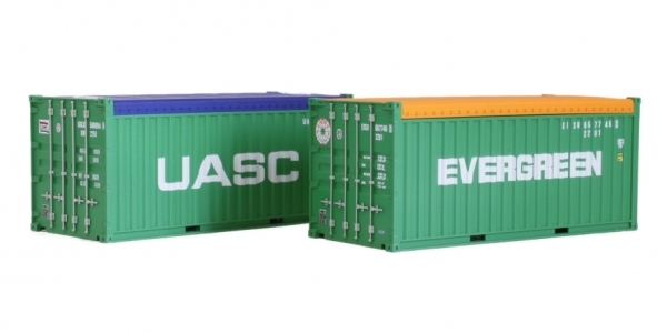 H0 Zurüstteile Container Set, " 2- dilny set Evergreen OT+ UASC OT ", Ep.VI, etc.............................................................