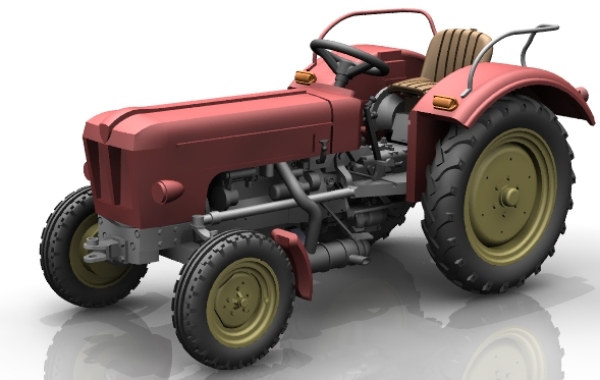 H0 D Landmaschinen Traktor Schlüter S 350, rot