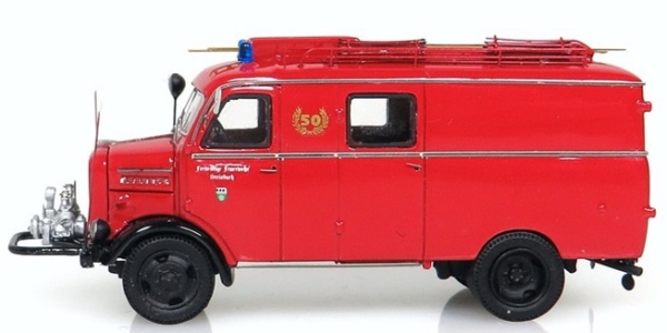 H0 D LKW Borgward Feuerwehr B 2500 A/ D LF 8 freiwillige Feuerwehr, Saarland, Aufbau Graaff/ Elze, 2A,  Ep.III, etc................