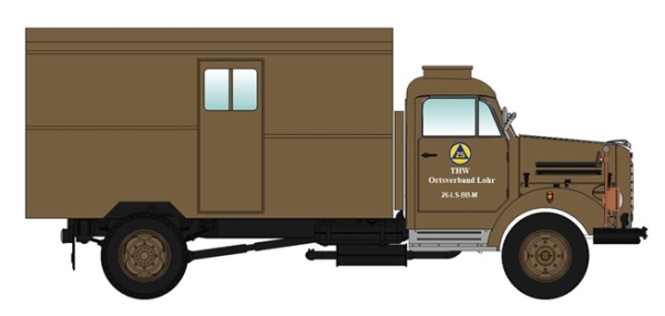H0 D LKW Borgward B 4500 LKW A/ D GKW THW, 2A,  Ep.III, Lohr am Main, etc..................