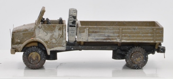 H0 D LKW Borgward B 2000 A/ D gl Zivilschutz, Pritsche Khakibraun, verschmutzt, 2A,  Ep.III, etc.................