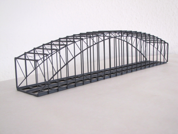 N BN 37 2 Bogenbrücke, grau, 37x 6,9x 8,2cm,  2-gleisig, etc................................................