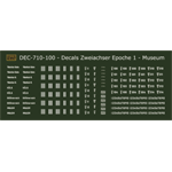 H0 Halling Decals Decals Zweiachser, Ep.I, Museum, etc.....................