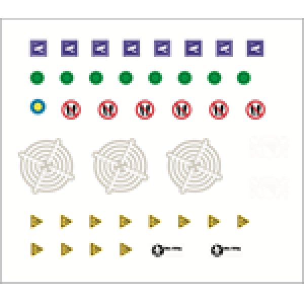 H0 Halling Decals Decals für moderne Straßenbahnen aufs Dach, etc...................