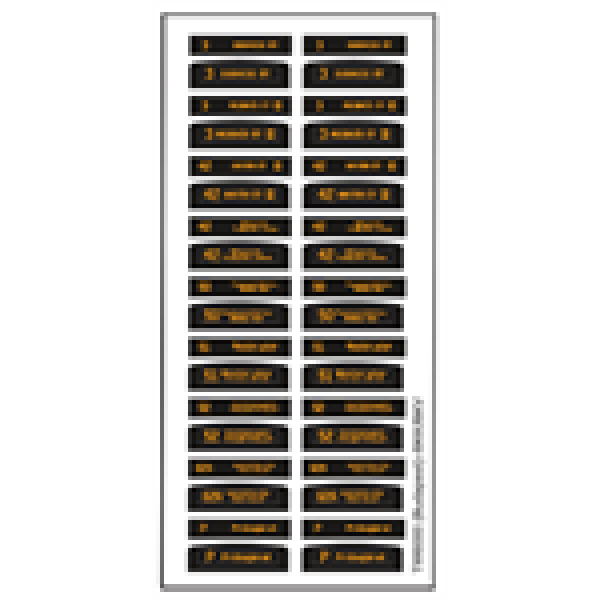 H0 Halling Decals Decals Hu Decal für Budapest BKK 1600 ext TW6000, gelb, Bogen 2, etc.............