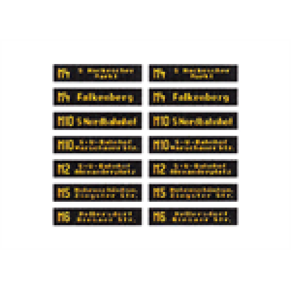 H0 Halling Decals Decals Decal für Berlin Flexity, 5teilig, Nr. 4002/ 4005/ 4007, B02/ B05/ B07, Bogen 3, etc..............