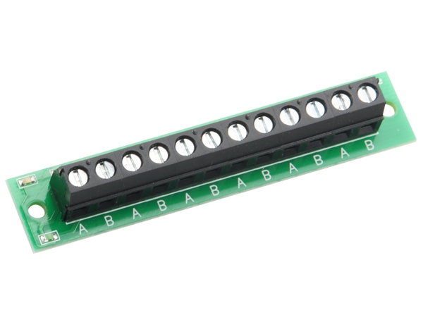 Stromverteiler Modellbahn- Stromverteiler Typ II, LED, Klemmen 12x, Wechselspannung leuchten a+ b, Gleichspannung nur A oder B, etc..............................................................................