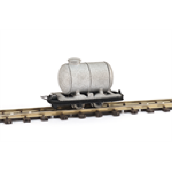 H0e Bahnfahrzeuge Güterwagen Loren mit rundem Tankaufbau, silber- schwarz, 2A, etc.....................