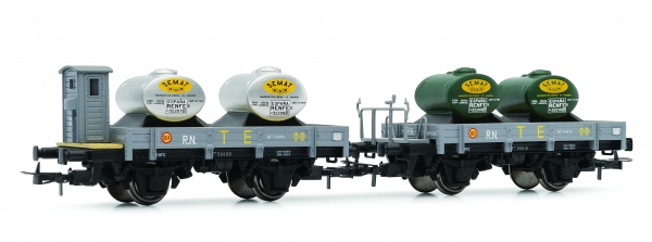 H0 E RENFE Güterwagen- Set, 2teilig, off., bel., Tanks,  2A,  " Unificados "