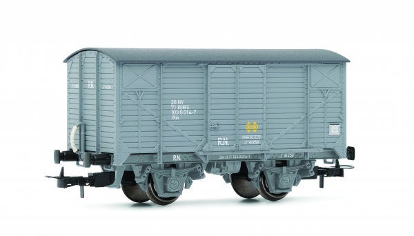 H0 E RENFE Güterwagen R. N., ged.,  2A,  grau, " Unificados "