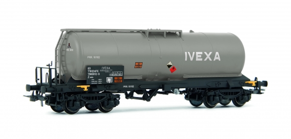 H0 E RENFE Kesselwagen, 4A, Ep., grau , " Camsa "