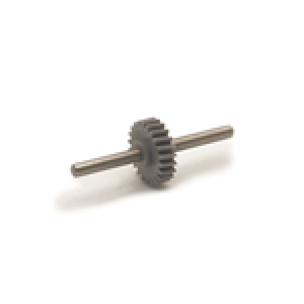 H0 Ersatzteile Halling Achse mit Zahnrad für eigene Radscheiben, D= 1,5mm, L= 19,5mm. Zahnrad, etc........................