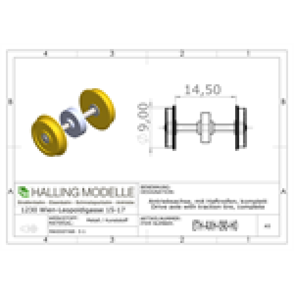 H0 Halling Ersatzteile Antriebsachsen H0, 9mm, Haftreifen mit Lager, für was für ein Antrieb sollen die Achsen genutzt werden, ADG ( 16, 19,7, 21, 23, 24, 25,3mm), ZR ist 18- 22R, mit Schulter, etc................................
