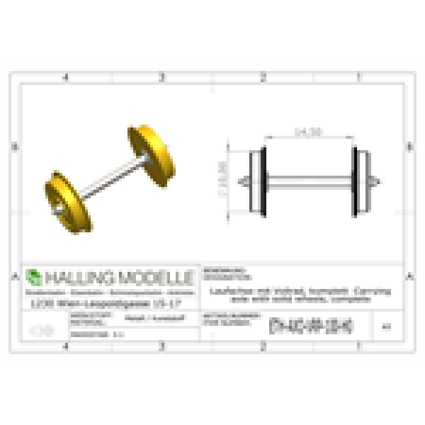 H0 Halling Ersatzteile Lauchachse spitz, H0, 10mm, Vollradscheibe, etc.......................... -