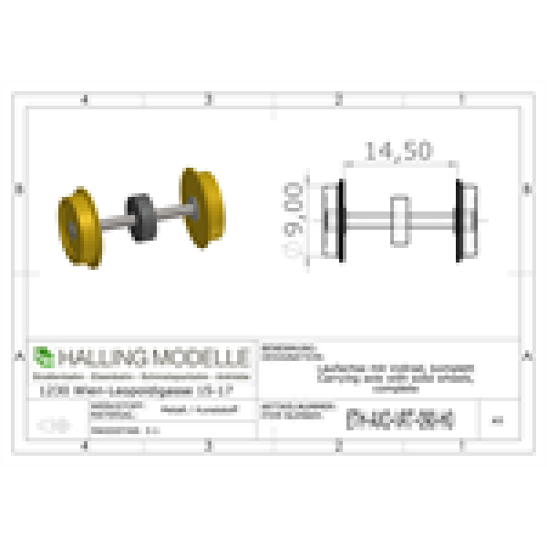 H0 Halling Ersatzteile Mitlaufachsen H0, 9mm, Distanzscheibe, Vollradscheibe, etc................................