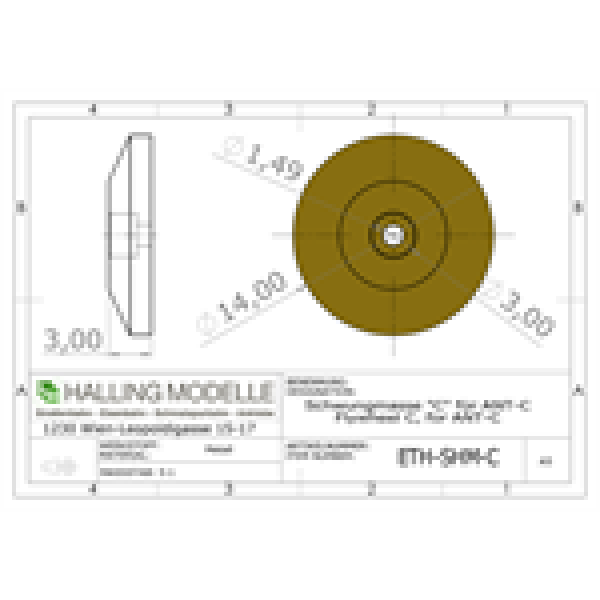 Halling Ersatzteile Schwungmasse " C1 ", für Achsen 1,5mm, 12,5x 6mm, etc........................................