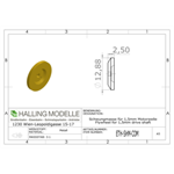 Halling Ersatzteile Schwungmasse " Combino ", für Achsen 1,5mm, 12,9x 2,5mm, etc..................................
