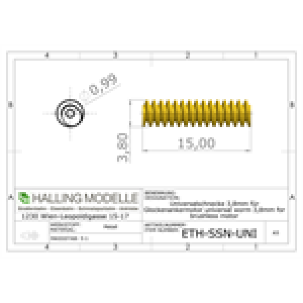 Halling Ersatzteile Schwungmasse Universalschnecke für Glockenanker, Modul 03, etc...........................