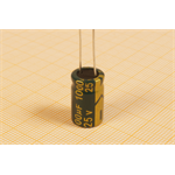 H0 Ersatzteile Halling Licht und Elektronik Stütz- Kondensator 1000müF, 25V, für Licht und Soundprojekt, ca. 10,1x 16,5mm, etc................. -