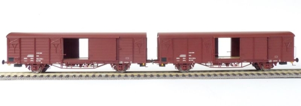 H0 D DB Güterwagen Gbs 258, ged. Set 2x,  2A, Ep.V, braun