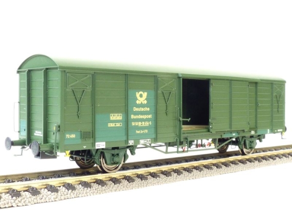 H0 D DB Güterwagen Gbs Post, ged., 2A, Ep.IV V,  grün