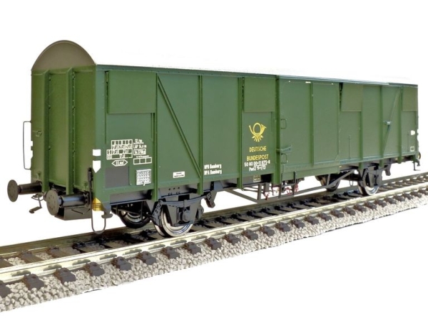 H0 D DPD  Güterwagen Post2ss- t/ 13,  Nr. 2,  2A, Ep.IV, grün