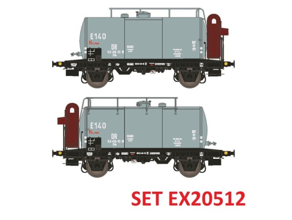 H0 D DB Kesselwagen Uerdinger Set, 2x,  2A,  Ep.IIIb ,  " EVA "