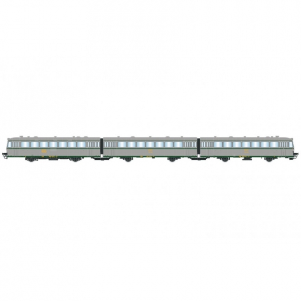 H0 E RENFE Schienenbus 3teilig, 581.300, 2A, Ep...IV, 70th,  Sound, etc.....................................................................................................