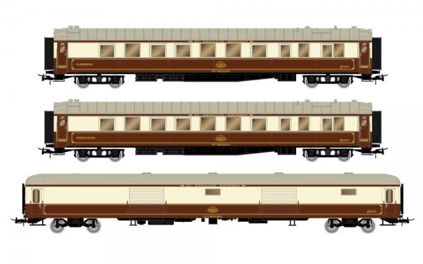H0 E RENFE Reisezug- Restaurantwagen Set 3x, 4A, Ep.IV, " Al Anaduls Express ", 70th, etc.................