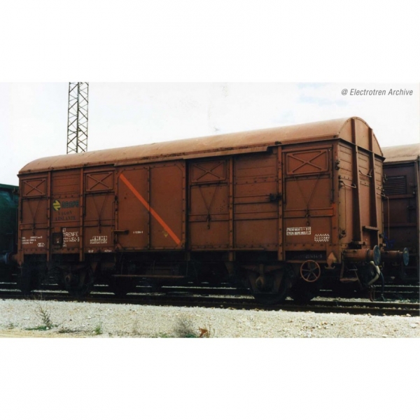 H0 E RENFE Güterwagen ged., 2A, Ep.IV, Zugschlußlicht LED, " Aislante ", etc..............