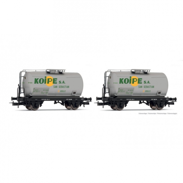 H0 E RENFE Kesselwagen Set, 2teilig,   2A, Ep.IV, " Kölpe ", etc...............