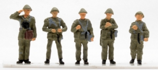 H0 mili Figuren D DDR N VA Mot- Schütze angetreten, St.5x, etc.............................................................