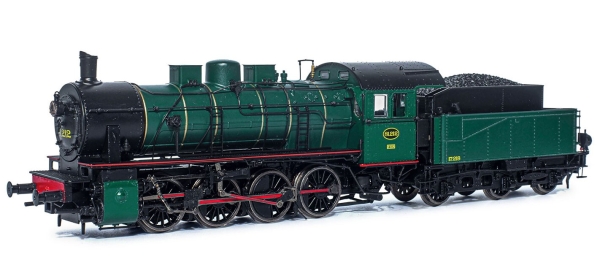 H0 F SNCF Dampflokomotive  R 81, Kuppler 3, Ep.III, dunkelgrün, etc.......................