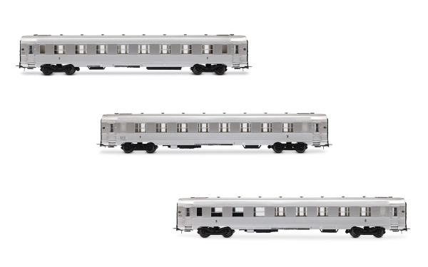 H0 F SNCF Reisezugwagen- Set 3teilig, DEV Inox, 4A, Ep.III,  etc..................................................