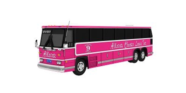 H0 X.. LKW Reisebus MCI MC-9, Pink Allstate Charter, etc................