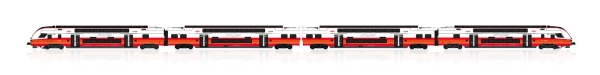 H0 A ÖBB Triebzug RH4734, teilig 4x, Kiss,  4A, Ep.VI, R= 3, R=420mm, Sound, Cityjet, etc............................................................................