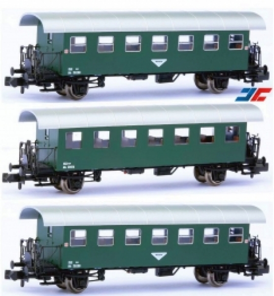 N Reisezugwagen Set 3x, Ep.III/ IV, Halb- Ganzfenstervariante