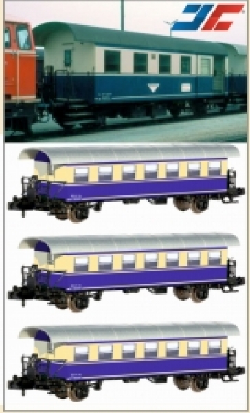 N Reisezugwagen Set 4x, Ep.III/ IV, Ganzfenster- Packwagen